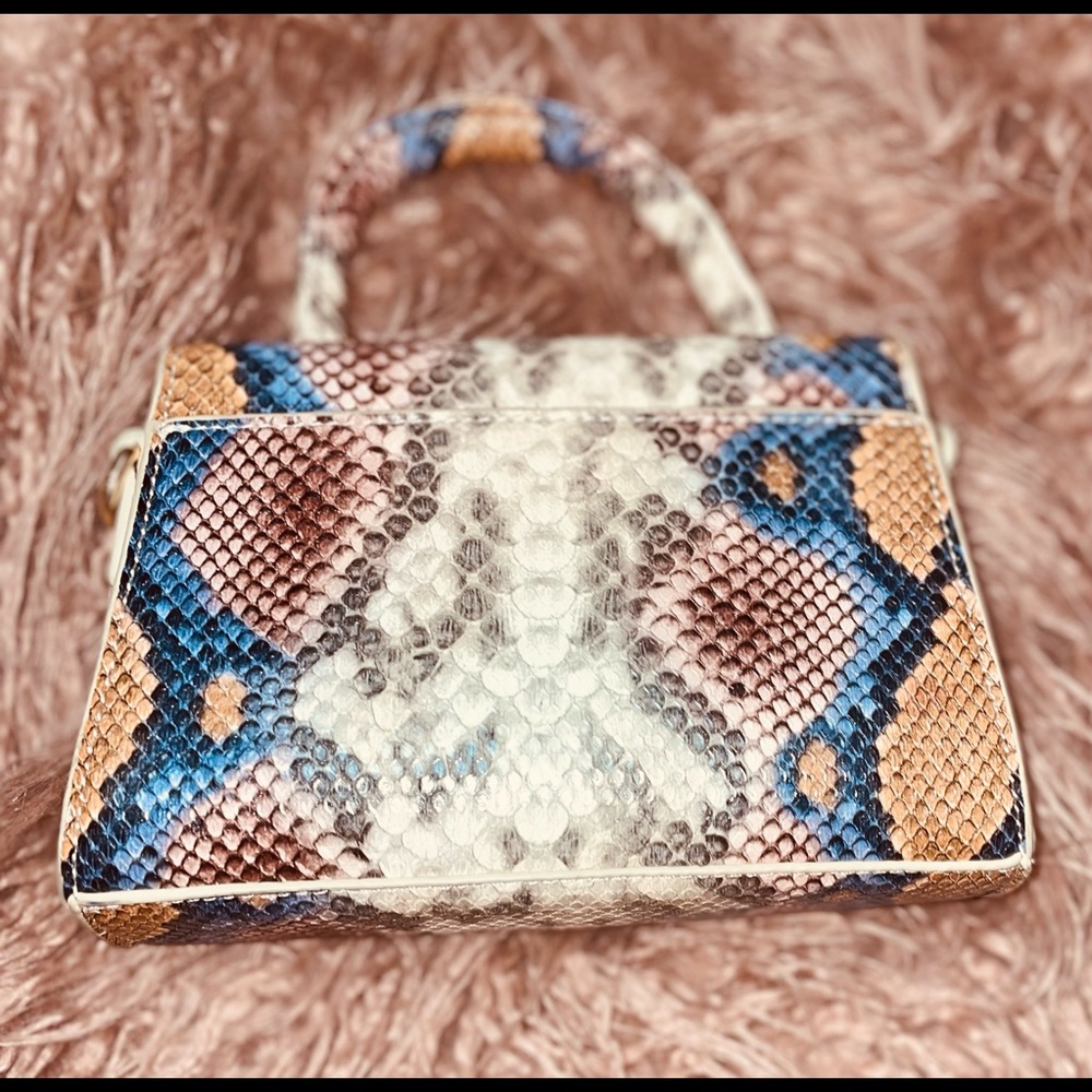 NWOT Shein mini purse in brown/cream/black